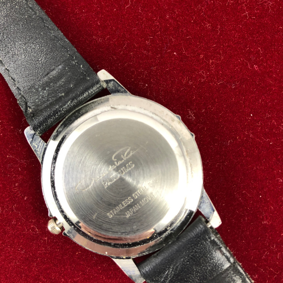 Oscar de la Renta Watch Silver Black Leather Watch main image 5